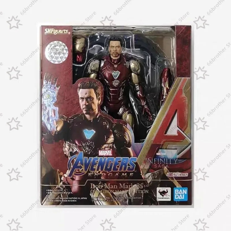 Nuevo en caja Bandai SHF Avengers 4 Final Battle Iron Man MARK85 MK85 Versión con daños de batalla y función de "Finger Snap" Regalo