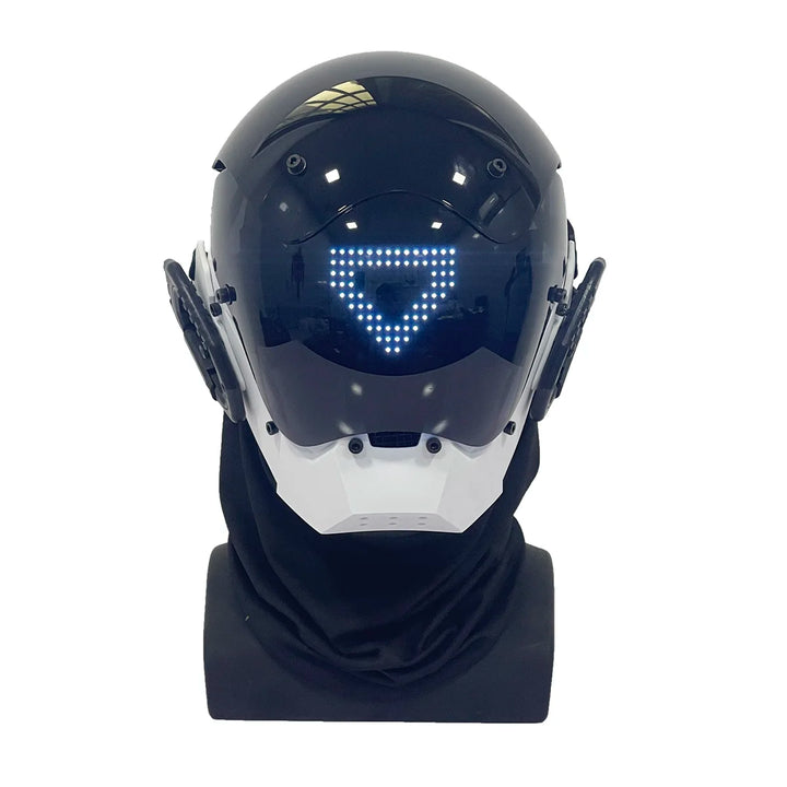 Máscara Cyberpunk LED, Máscara para Juegos de Rol, Control por Aplicación, Casco Programable, Decoración para Juegos de Rol, Disfraz para Fiestas