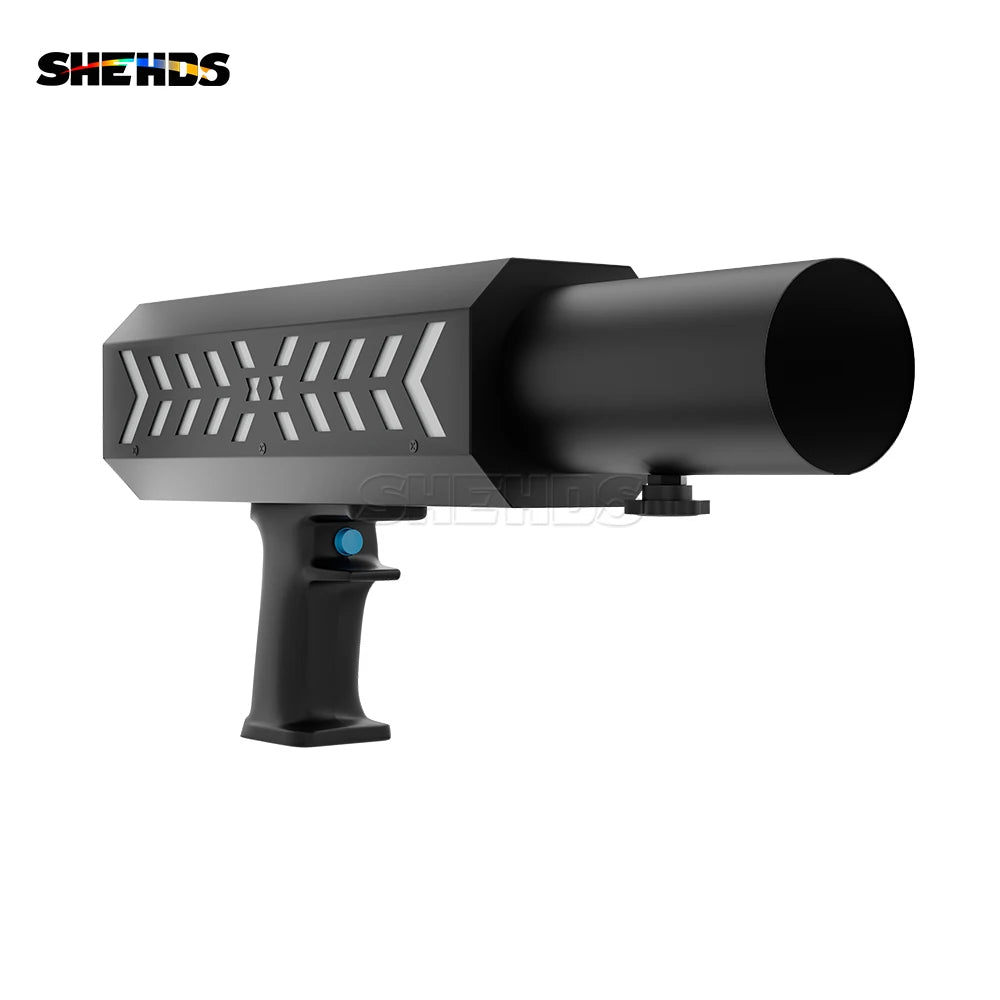 SHEHDS-pistola de saludo de un solo orificio/Triple cargador, batería, confeti eléctrico RGB, recargable, ambiental, DJ, discoteca, escenario de boda