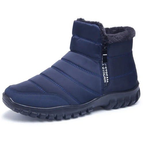 Botas de nieve tobilleras de invierno para hombre, zapatos antideslizantes impermeables para hombre, calzado informal de felpa para mantener el calor, calzado de talla grande para parejas, calzado para hombre66
