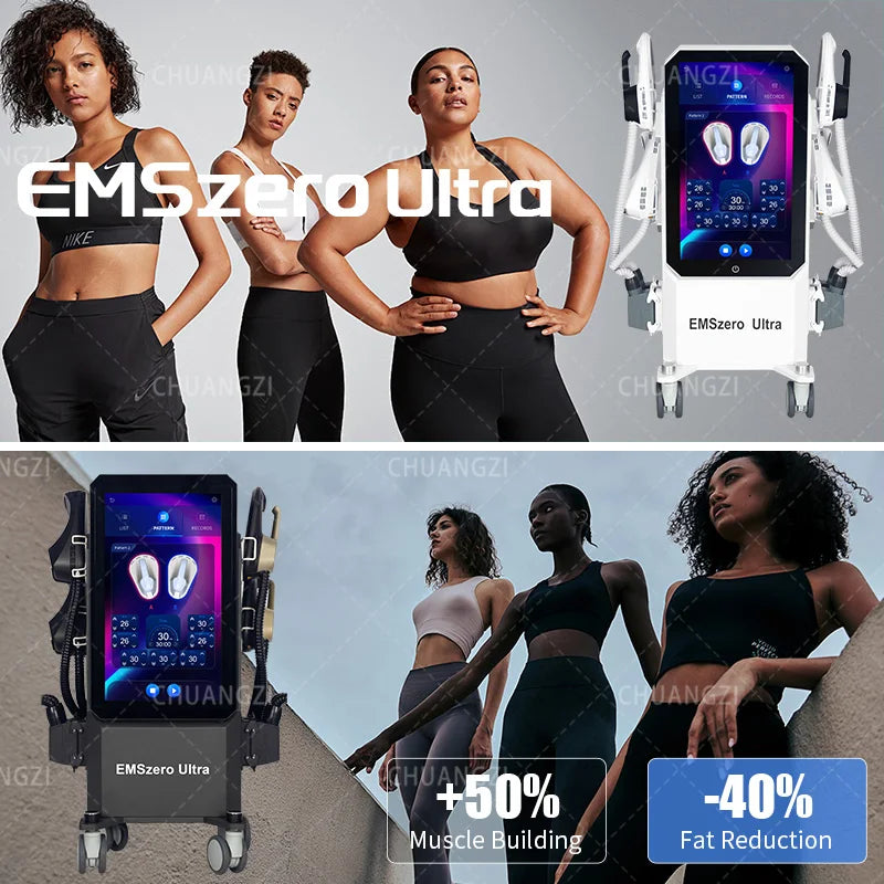 Máquina Estimuladora Muscular EMSzero Ultra Body Sculpt con 4 Manijas RF Profesional 6500W, Dispositivo Adelgazante EMS Neo Body Shape