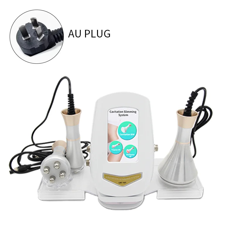Equipo de Belleza 3 en 1 con Radiofrecuencia, Cavitación y Ultrasonido para Masajes de Relajación, Rejuvenecimiento y Moldeamiento de la Piel