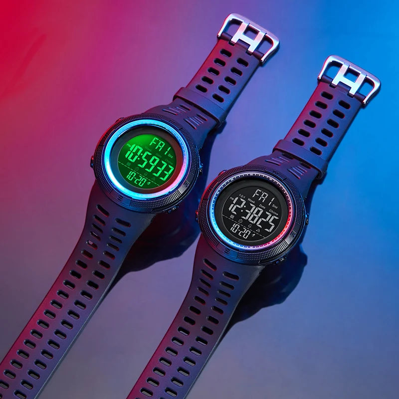 Reloj digital SKMEI 1251 para hombre, deportivo, resistente al agua, electrónico, con cronómetro, fecha, estilo militar, reloj de pulsera para hombre 1560