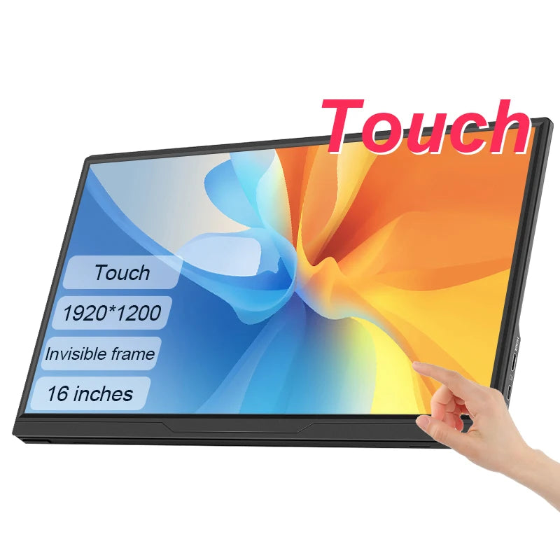 Monitor Portátil Táctil LANLIPU de 14/15.6/16 Pulgadas 1920*1200 para Teléfono Celular, Laptop, Xbox, PS4/5, Switch, Pantalla de Extensión para Computadora