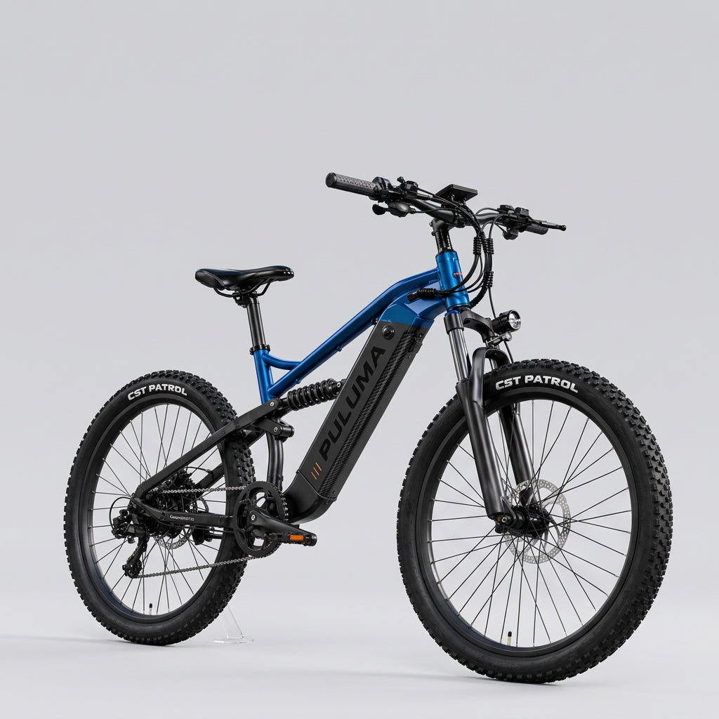 PULUMA PH001 electric mountain bike, 100N engine, 48 V 20 Ah battery, range of 70 to 150 km, DNM full suspension, hydraulic disc brakes, 9-speed aviation aluminum frame, off-road electric bike for men and women