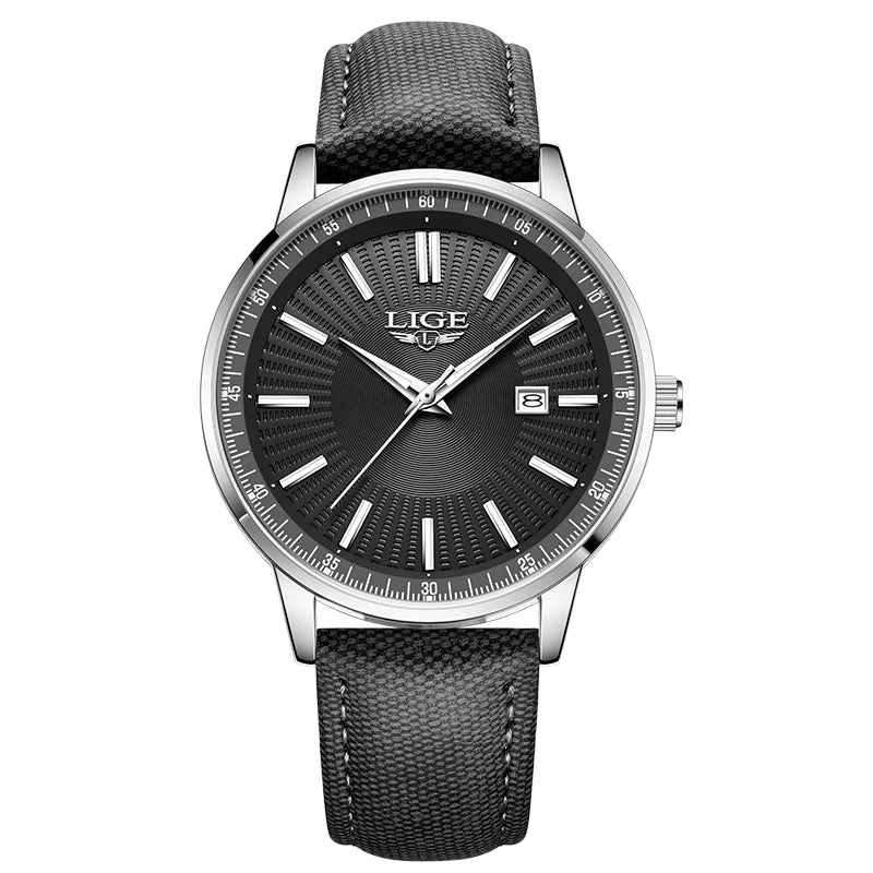 Reloj de lujo LIGE para hombre, marca líder, sencillo, 2026, resistente al agua, con calendario, reloj para caballero, de negocios, lujoso, elegante, deportivo, reloj + CAJA
