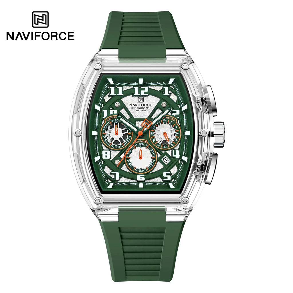 Original NAVIFORCE Men's Trend Sports Multifunctional Chronograph Watch High Quality 50m Waterproof And Shockproof Man Watches