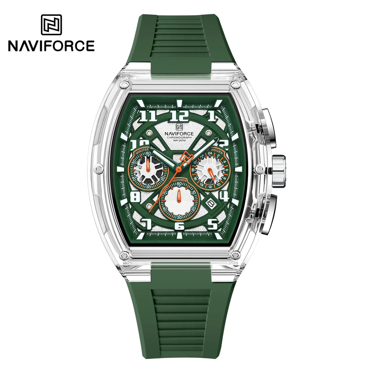 Original NAVIFORCE Men's Trend Sports Multifunctional Chronograph Watch High Quality 50m Waterproof And Shockproof Man Watches