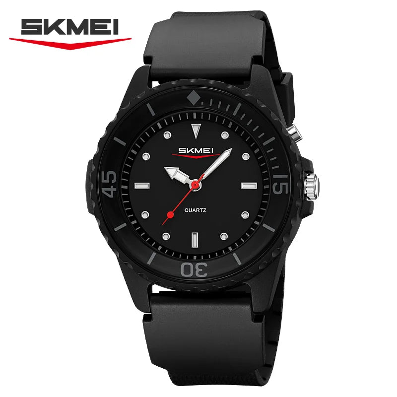 SKMEI 2433 Fashion Men’s Quartz Watch Simple Design Luminous Hands Wristwacth 50M Waterproof Sports Casual Watches for Man
