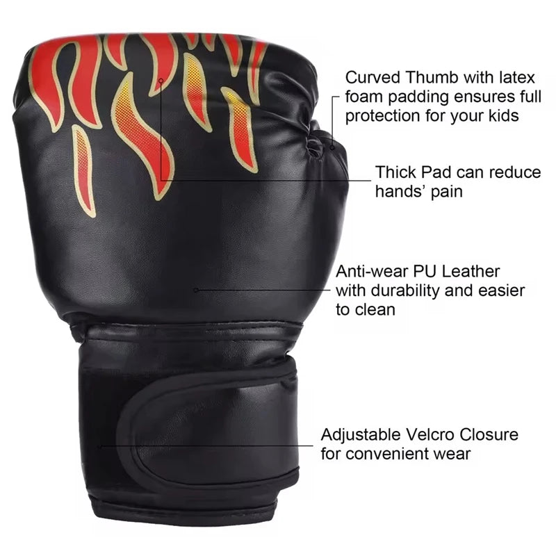 Guantes de boxeo de entrenamiento para niños, guantes de entrenamiento de boxeo, Taekwondo, combate, Fitness, equipo protector de boxeo de Arena para adultos