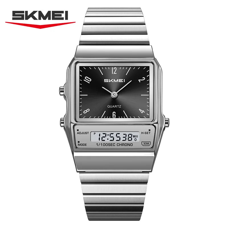 SKMEI 2632 Student Dual Display Luxury Watch for Men Women's Electronic Waterproof Chrono Mens Wristwatches Quartz Watches Reloj