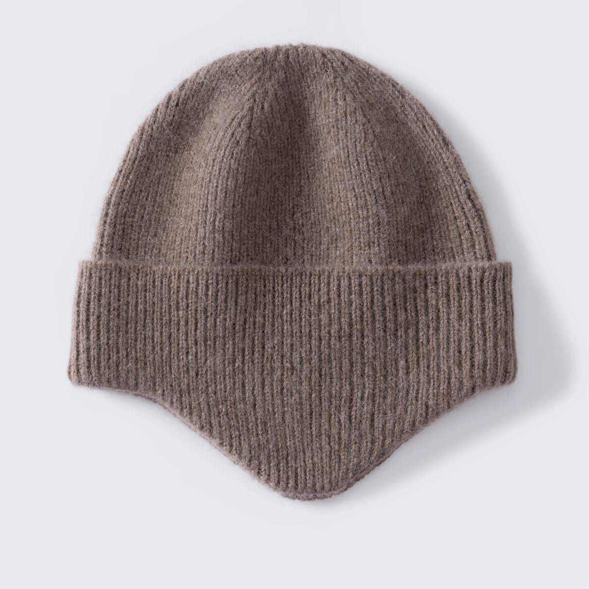 SHELTER BEANIE Gorro con Orejeras 90% Alpaca Fina 10% Cachemira, Calentador de Orejas de Lujo Sin Teñir, Gorro Tejido de Lujo, Calentador de Orejas de Puesta Rápida