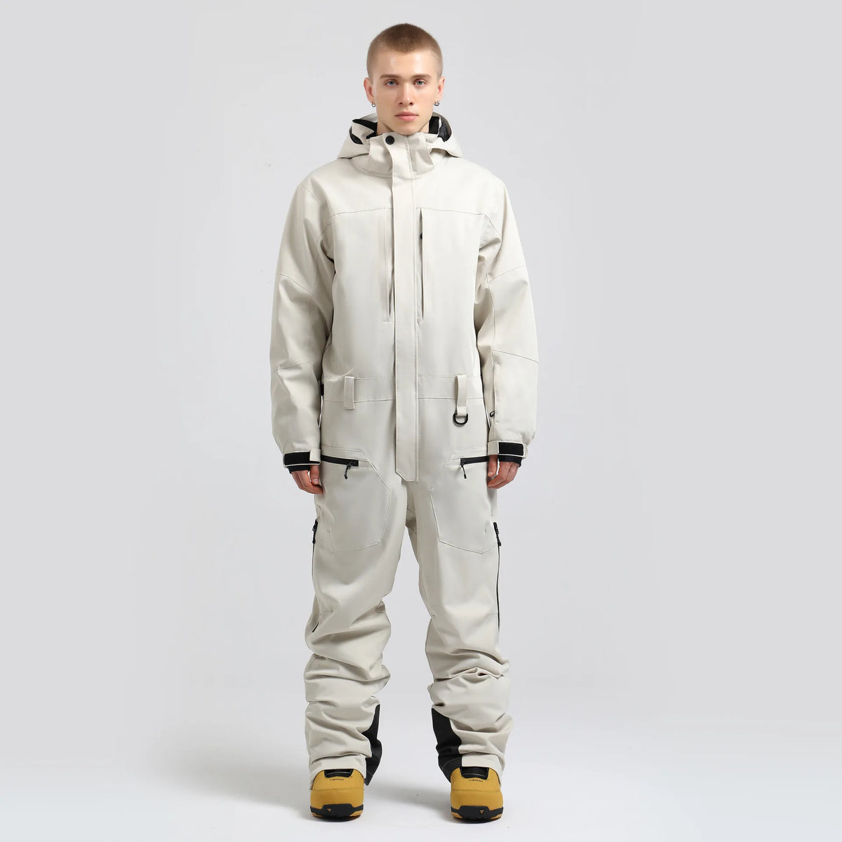 GSOU SNOW-Chaqueta de esquí para hombre, ropa de esquí de una pieza, mono de Snowboard, conjunto de chaqueta y pantalones, ropa de abrigo de invierno impermeable a prueba de viento con aislamiento