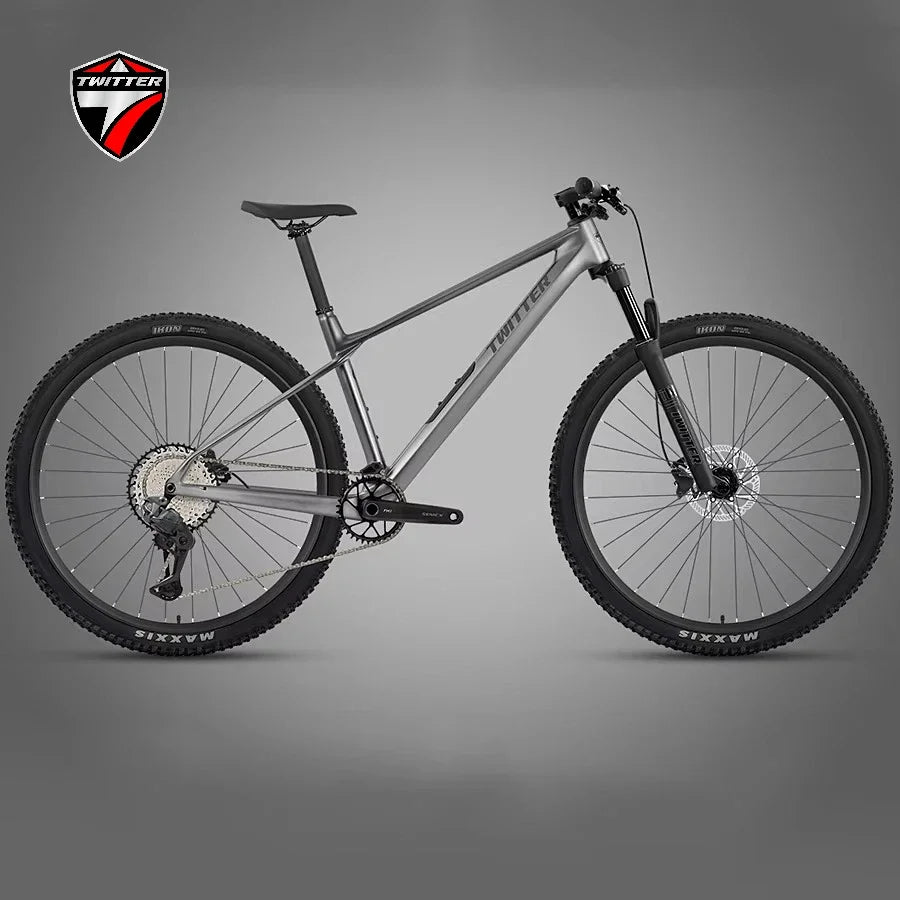 Bicicleta de montaña de fibra de carbono para campo a través TWITTER M10 SENTYEH con velocidad variable electrónica, frenos de disco hidráulicos ES800-13S/XT/M8100-12S