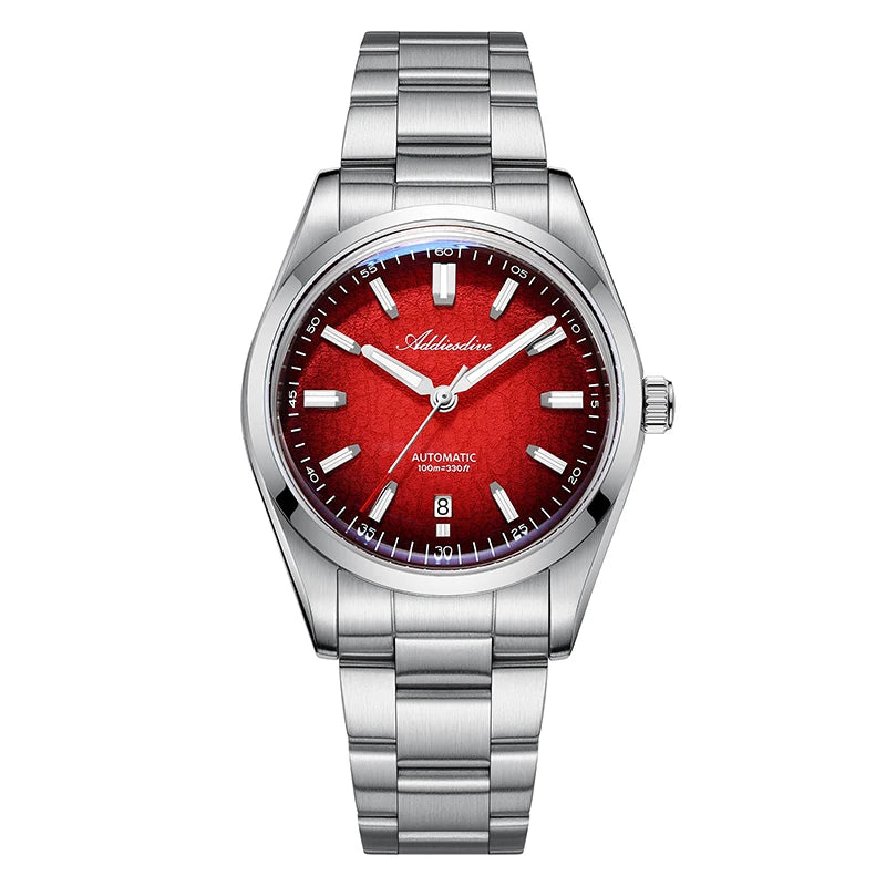 Reloj automático de lujo para hombre ADDIESDIVE, luminiscencia BGW9 Super Luminous, cristal de burbuja, resistente al agua 100 m, reloj analógico de acero para hombre AD2531
