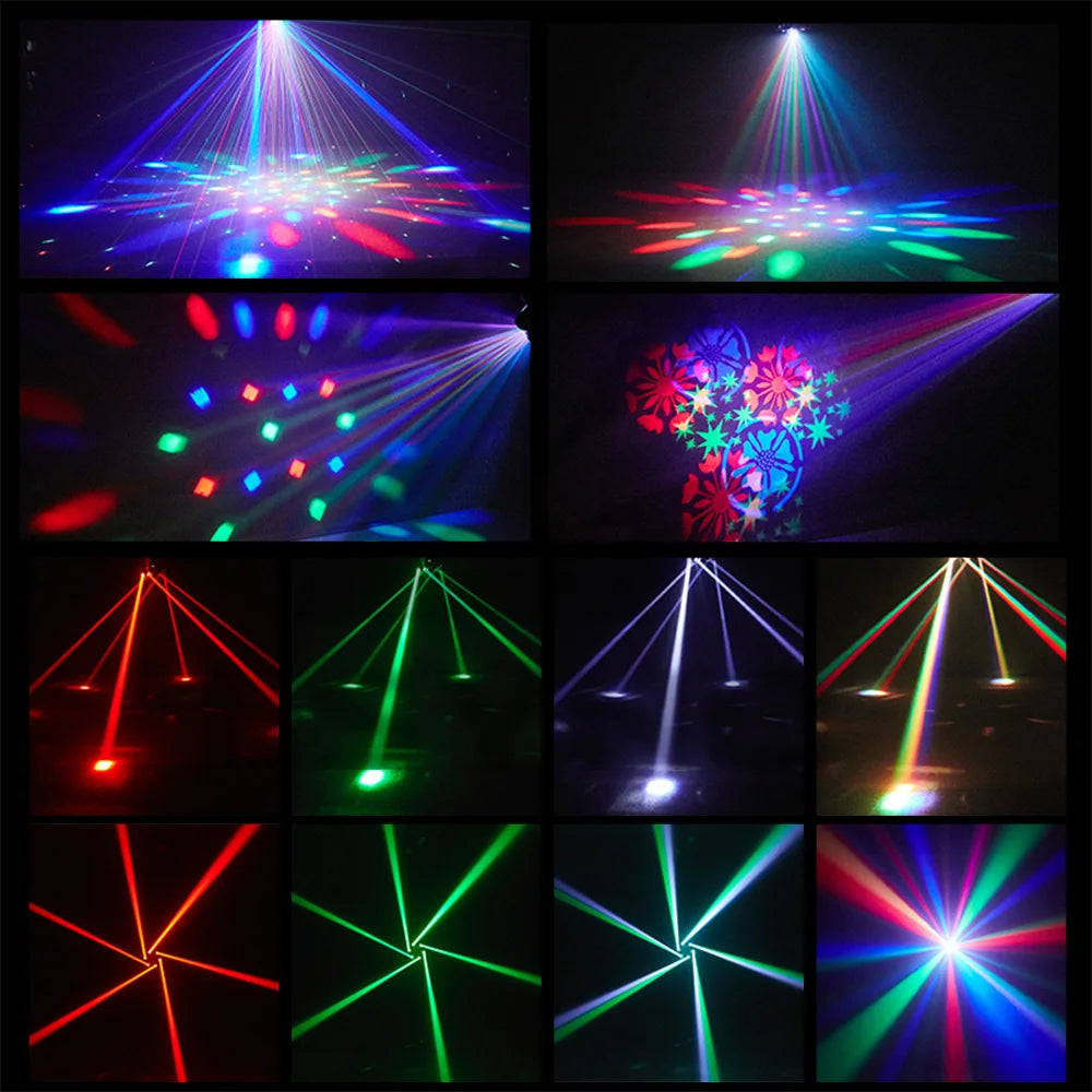 Luz de discoteca DJ Moving Head de 150W con control remoto, luces giratorias para club nocturno, efecto de escenario estroboscópico con haz LED DMX512 para fiestas, bares y eventos