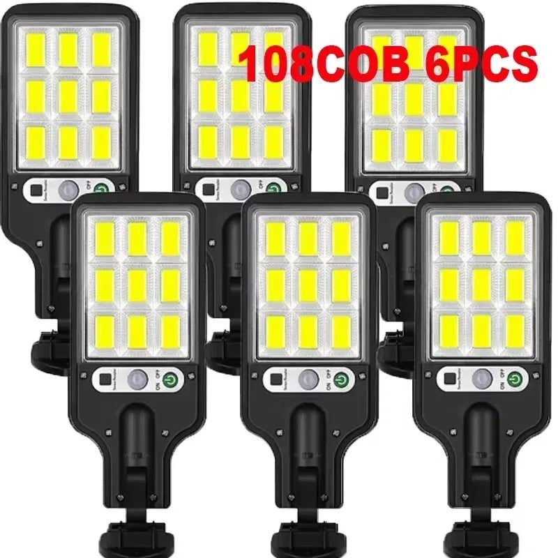 Luces LED solares de 30000LM para exteriores, luces solares con sensor de movimiento, 3 modos, resistentes al agua IP65, luz solar para jardín, calle, patio y farol