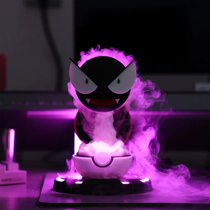 Humidificador de figura de animación Gastly, juguete de adorno en aerosol de carga para reposición de agua, regalo de decoración del hogar, en Stock
