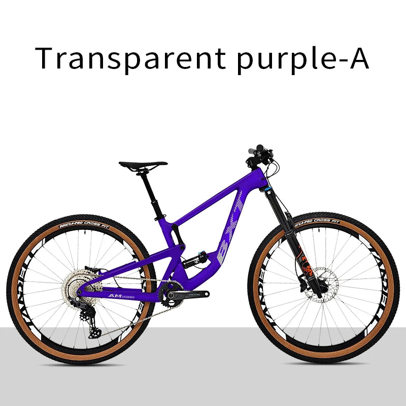 Bicicleta de montaña BXT de doble suspensión, cuadro de fibra de carbono, rodada 29, compatible con horquilla de 160mm de recorrido, eje Boost y tubo de sillín con suspensión