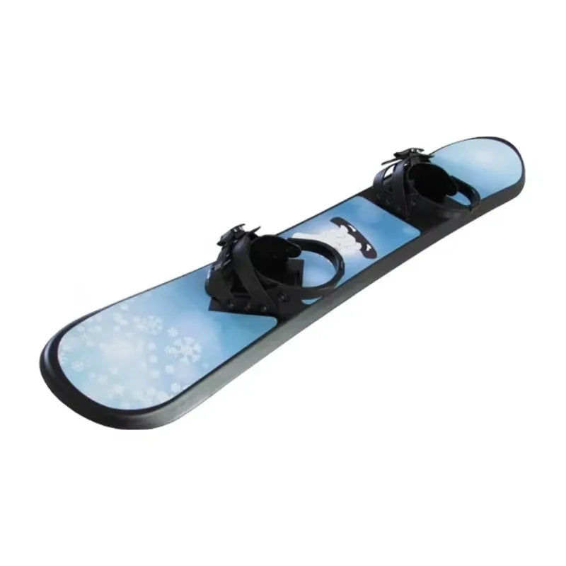 Equipo de snowboard al aire libre en parque de snowboard para niños adultos.