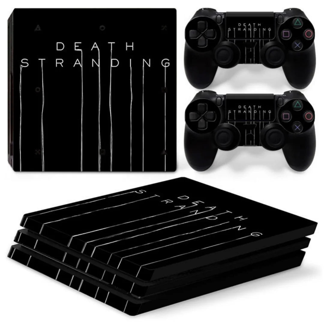 Protective Vinyl Decal Skin Sticker Full Set Cover Wrap for PS4 Pro Console and 2 Controllers