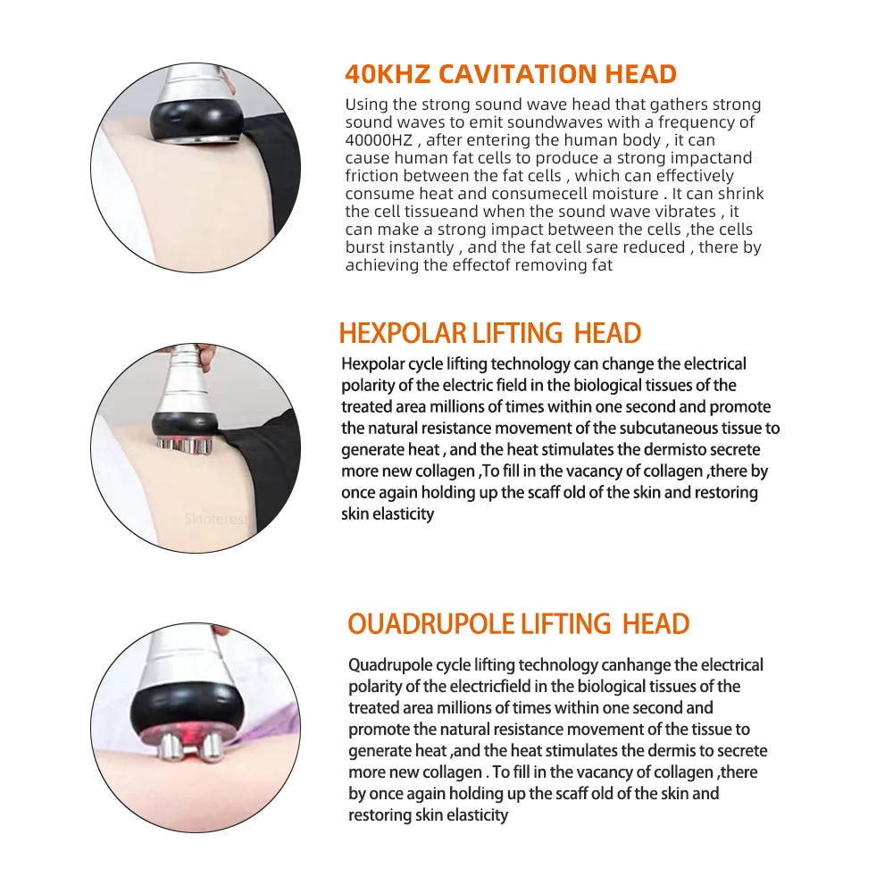 Máquina de cavitación ultrasónica 9 en 1 40K KIM 8, láser de grasa al vacío, adelgazamiento, quema de grasa, lifting, reafirmación de la piel, hidroterapia corporal, novedades del almacén alemán