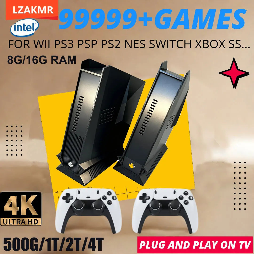Consola de Juegos Retro G3 Pro con Sistema Dual, +99999 Juegos, 16G RAM, 500G/1T/2T/4TB HDD, Compatible con PS2, PS3, WIIU, WII, SS, SWITCH, Actualización Intel