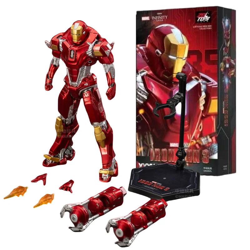 ZD Toys Iron Man MK15 MK16 máquina de guerra MK2 figura de acción Iron Man Mk47 MK35 pargo rojo 1/10 escala Iron Man colecciones regalo