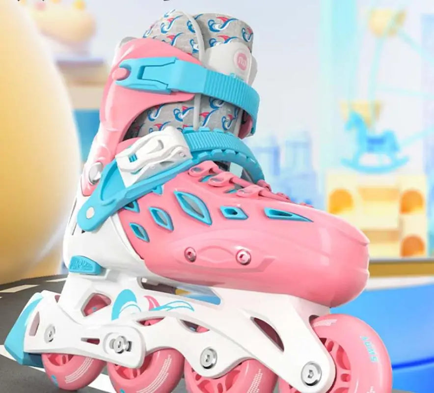 Patines en línea de tamaño ajustable, zapatillas intermitentes para niños y niñas, patines de 4 ruedas para mujeres y hombres, zapatillas de patinaje al aire libre
