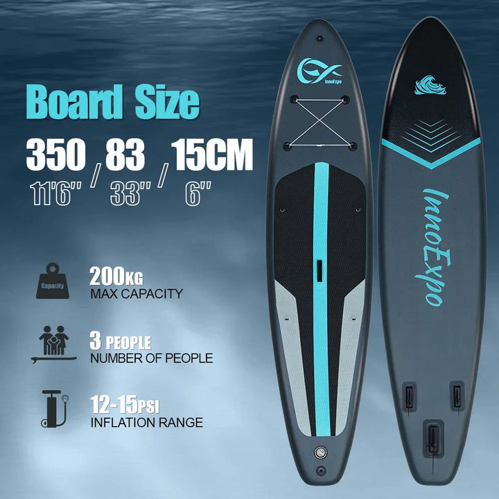 Tabla de Paddle Surf Inflable InnoExpo de 350 cm, Tabla de Surf, Tabla de SUP, Antideslizante, para Deportes Acuáticos, Tabla de Paddle Surf ISUP