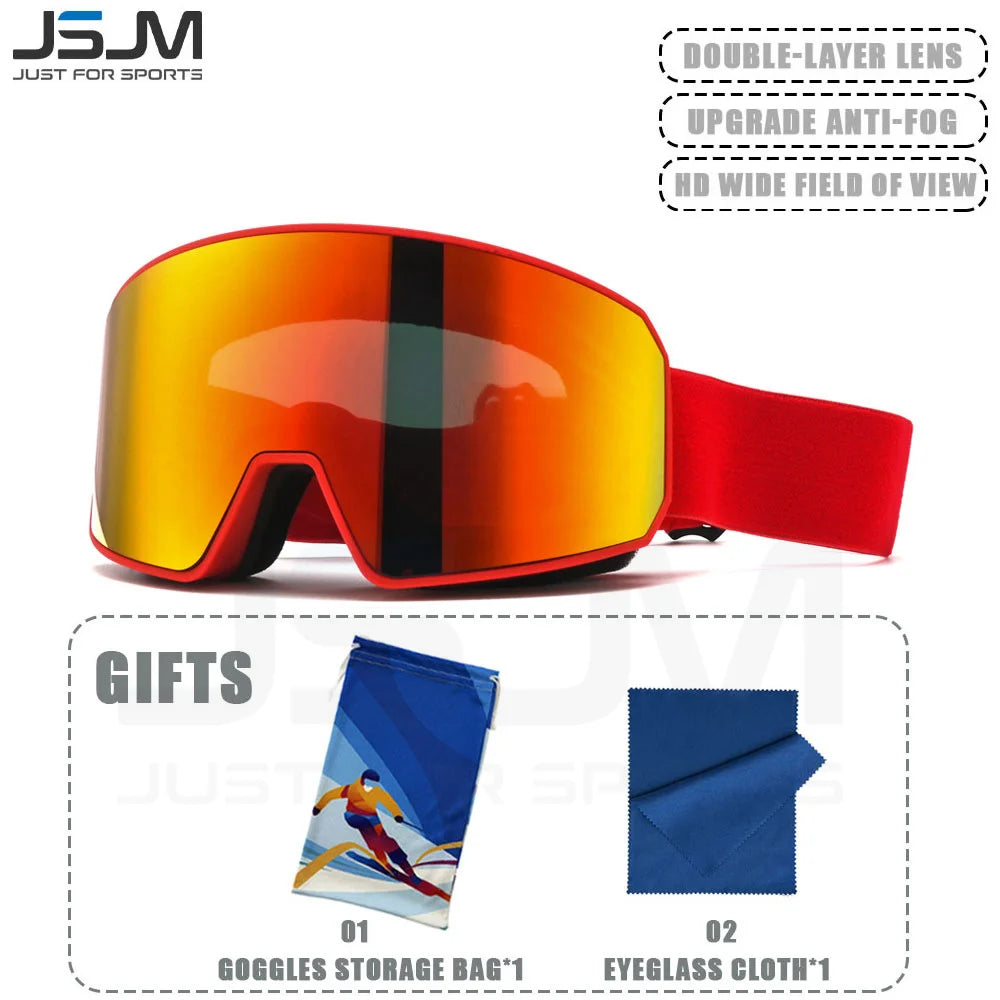 JSJM NUEVAS Gafas de Esquí Antivaho de Doble Capa para Adultos, Gafas para Moto de Nieve, Deportes al Aire Libre, Nieve, Snowboard, Máscara de Esquí, UV400, REGALOS