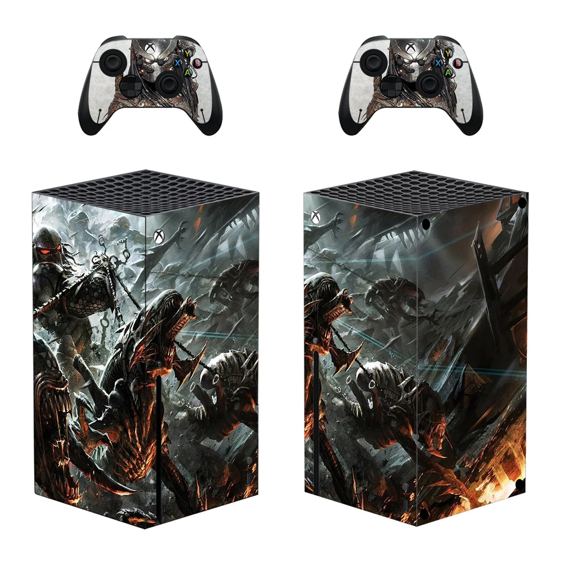 Pegatina protectora de Alien vs. Predator, adhesivo de vinilo para consola Xbox Series X y mando XSX