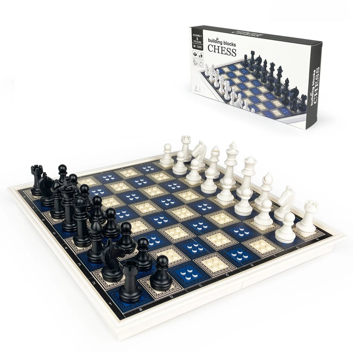 Juego de ajedrez, piezas de ajedrez, tablero de mesa plegable, bloques de construcción, decoración creativa 76401 76396, soldados de la Edad Media, juguetes, regalos