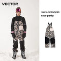 VECTOR-pantalones de esquí gruesos para hombre y mujer, monos rectos, mono, babero de esquí, impermeable, cálido, a prueba de viento, deportes al aire libre, Snowboard