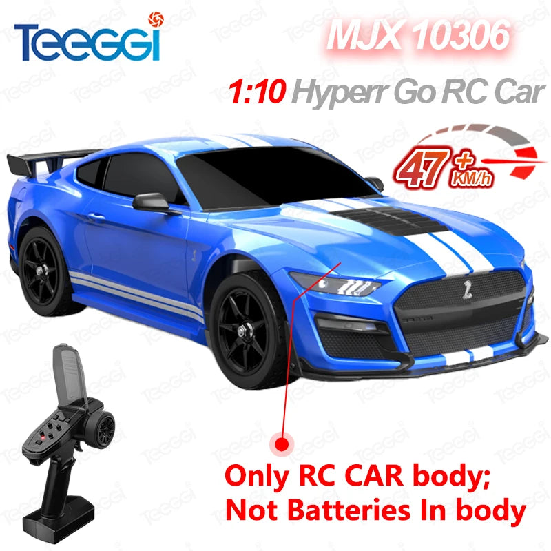 Hyperr Go MJX 10306 Coche de Control Remoto de Alta Velocidad con Motor sin Escobillas 1/10, 4WD, para Derrapes y Escalada, Juguete Vehículo RC