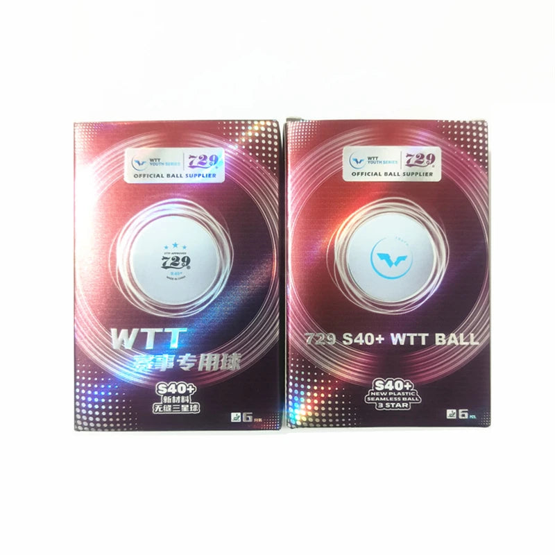 6 unids/caja 729 S40 + pelota WTT pelotas de tenis de mesa sin costuras pelotas de Ping Pong ABS para juegos oficiales