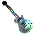 Bajo eléctrico profesional de 7 cuerdas, cuerpo acrílico, luces LED cambiantes, parte superior sólida, palisandro/acero, ukelele barato, ébano mate