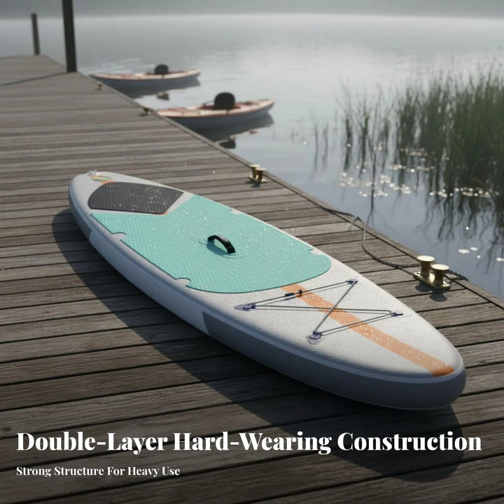 Tabla de Paddleboard Inflable con Superficie Antideslizante, Tabla de Paddleboard Vertical Inflable, Set de Paddleboard Vertical, Duradera