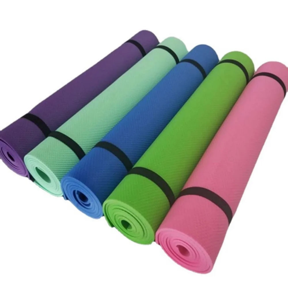 Estera de Yoga gruesa antideslizante, estera deportiva para Fitness, 3MM-6MM, espuma cómoda EVA, estera de Yoga para ejercicio, Yoga y Pilates, estera de gimnasia