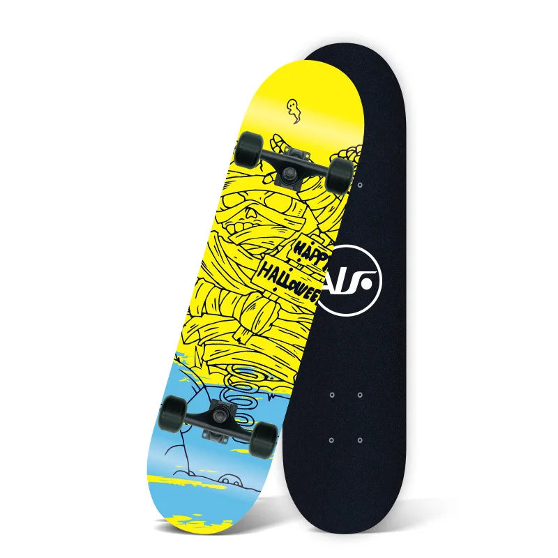 Patineta para Principiantes, Doble Kick Board, 80*20cm para Adolescentes y Adultos, Patineta de Cuatro Ruedas para Desplazamientos por la Calle