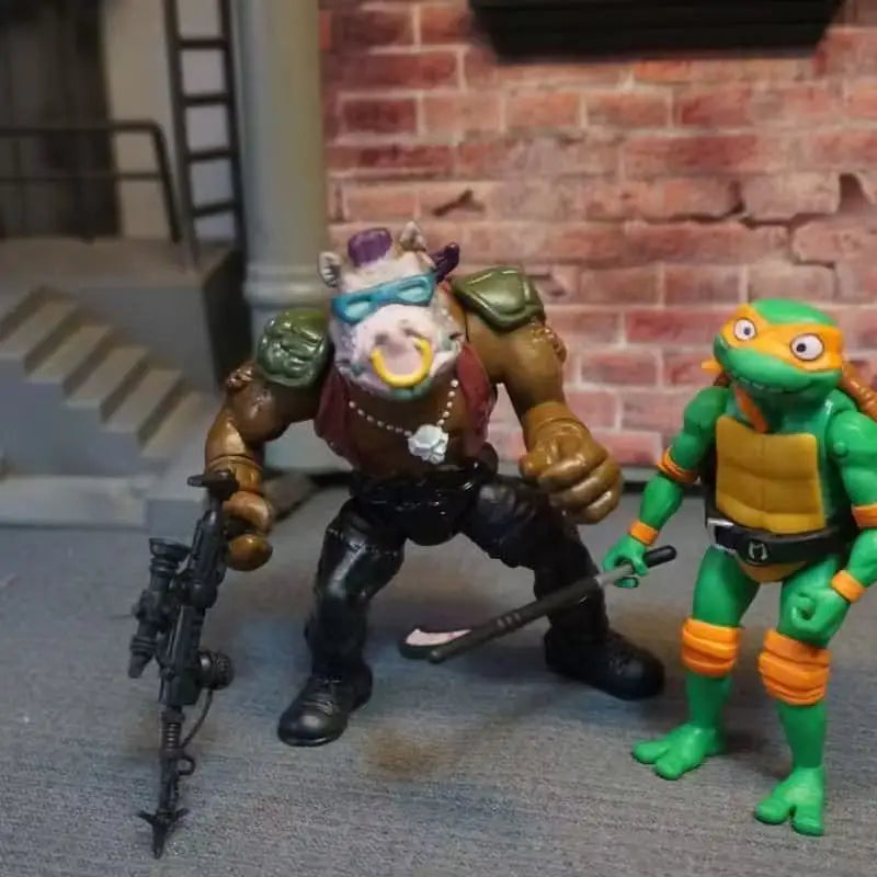 Paquete de 6 figuras de acción remasterizadas de las Tortugas Ninja mutantes adolescentes originales: Splinter, Shredder, Leonardo, juguetes coleccionables, regalos de cumpleaños