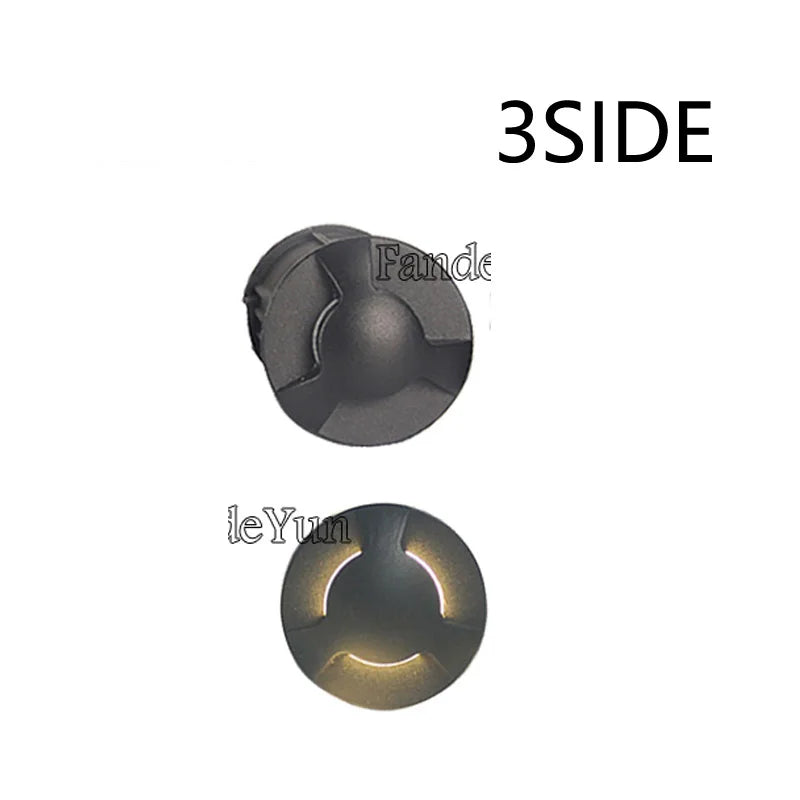 3W 5W  LED Garden Light IP67 AC110V220V DC12V Spotlights Outdoor Recessed Underground Lamp Floor Landscape Lighting 42/52/62MM