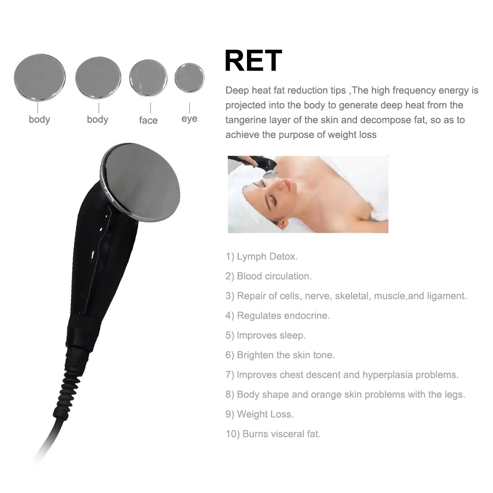 Máquina de Belleza con Tecnología de Terapia Térmica INDIBA 448Khz, Cuidado Corporal, Lifting Facial, Alivio del Dolor, Pérdida de Peso, Dispositivo SPA, Reafirmación de la Piel