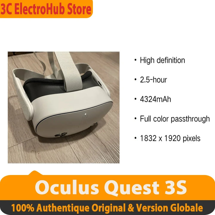 Gafas VR Oculus Quest3S 128G, Máquina Todo en Uno, Meta Quest3 VR, Sensor de Movimiento, Casco Inteligente, Máquina de Juegos, Quest3s 128G