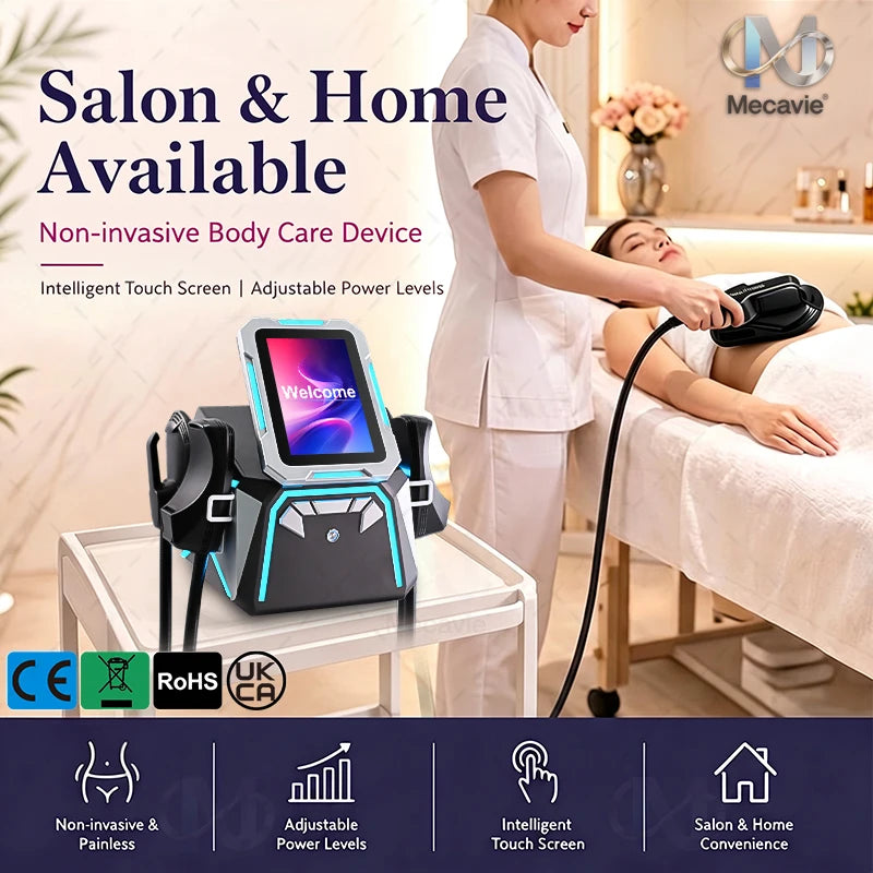 Máquina de Escultura Corporal EmsNova HIEMT RF con 4 Manijas para Desarrollo Muscular, Quema de Grasa y Contorno Corporal No Invasivo, Equipo para Salón de Belleza