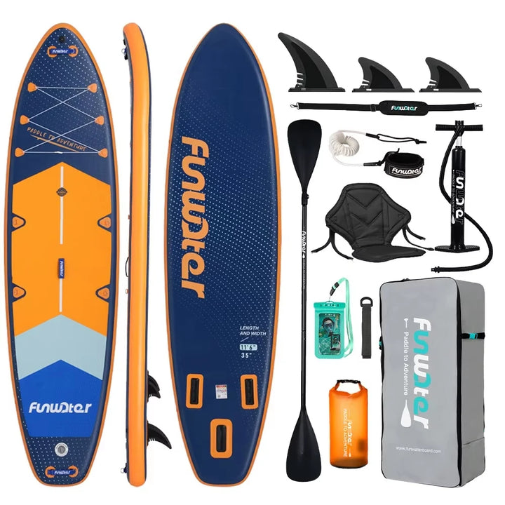 Tabla de Paddle Inflable Ultraligera Funwater SUPFW43B 350*90*15, para Entretenimiento, Yoga, Pesca, Surf para Adultos, Antideslizante