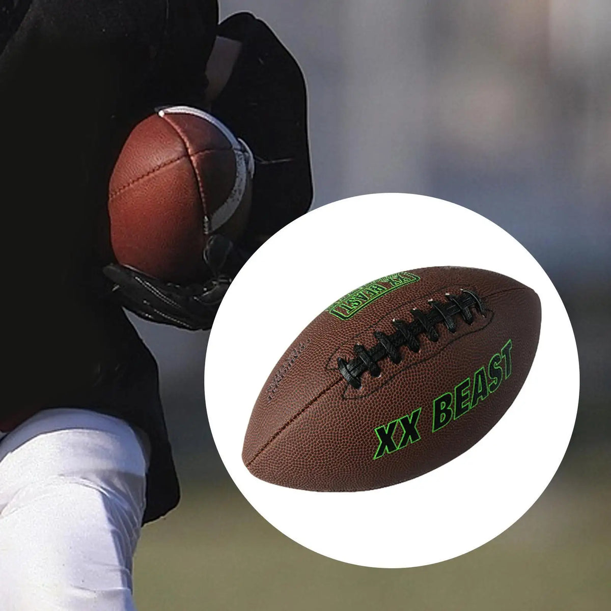 Balón de rugby resistente al desgaste, antideslizante, para competición recreativa, balón de fútbol americano para práctica en equipo durante el aniversario