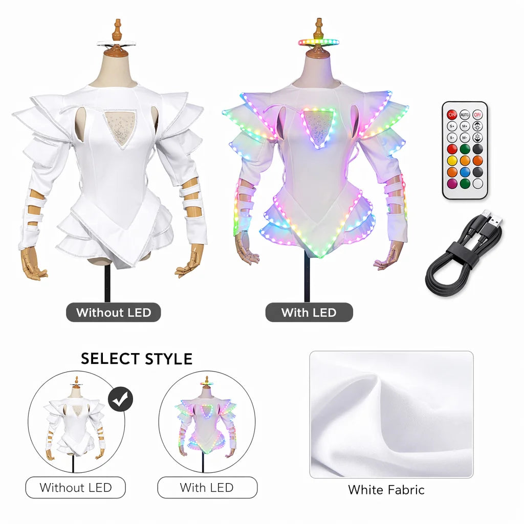 Recién llegado, ropa luminosa iluminada para novia, disfraz LED, tutú de Ballet, vestidos Led para faldas de baile, fiesta de boda