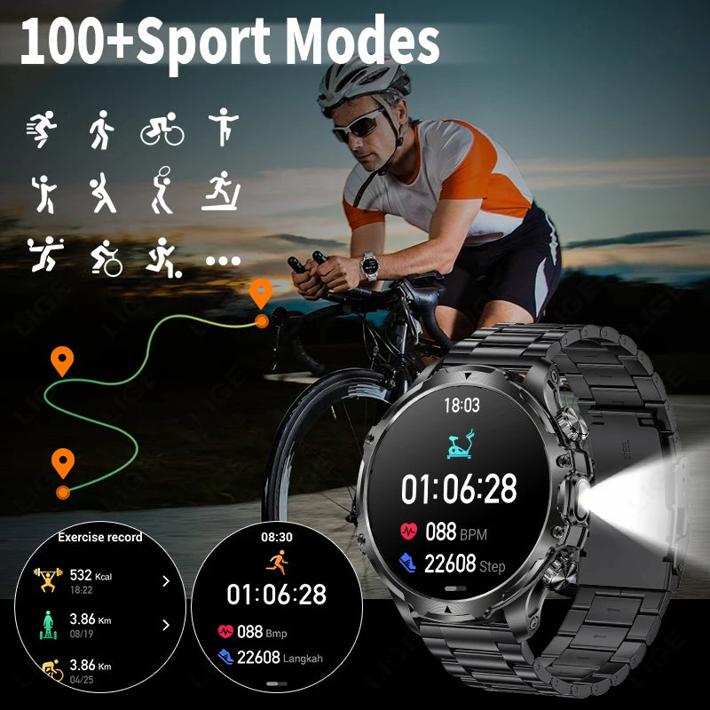 Reloj inteligente para hombre 2026, pantalla grande HD de 1.9 pulgadas, llamadas Bluetooth, reproductor de música, rastreador deportivo de fitness, monitor de salud, smartwatch para hombre