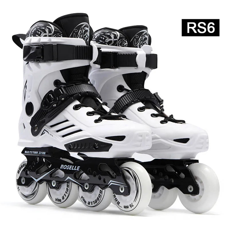 Roselle-Patines en línea profesionales para adultos y niños, zapatos de patinaje, Slalom, deslizantes, talla 35 a 46